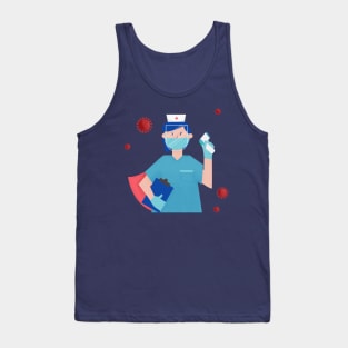 Essential Employee Caped Hero Tank Top